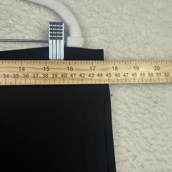 Joseph Ribkoff Pants Womens 16 Black Pull On Stretch Slim Tapered Pleated Side - Picture 7 of 8